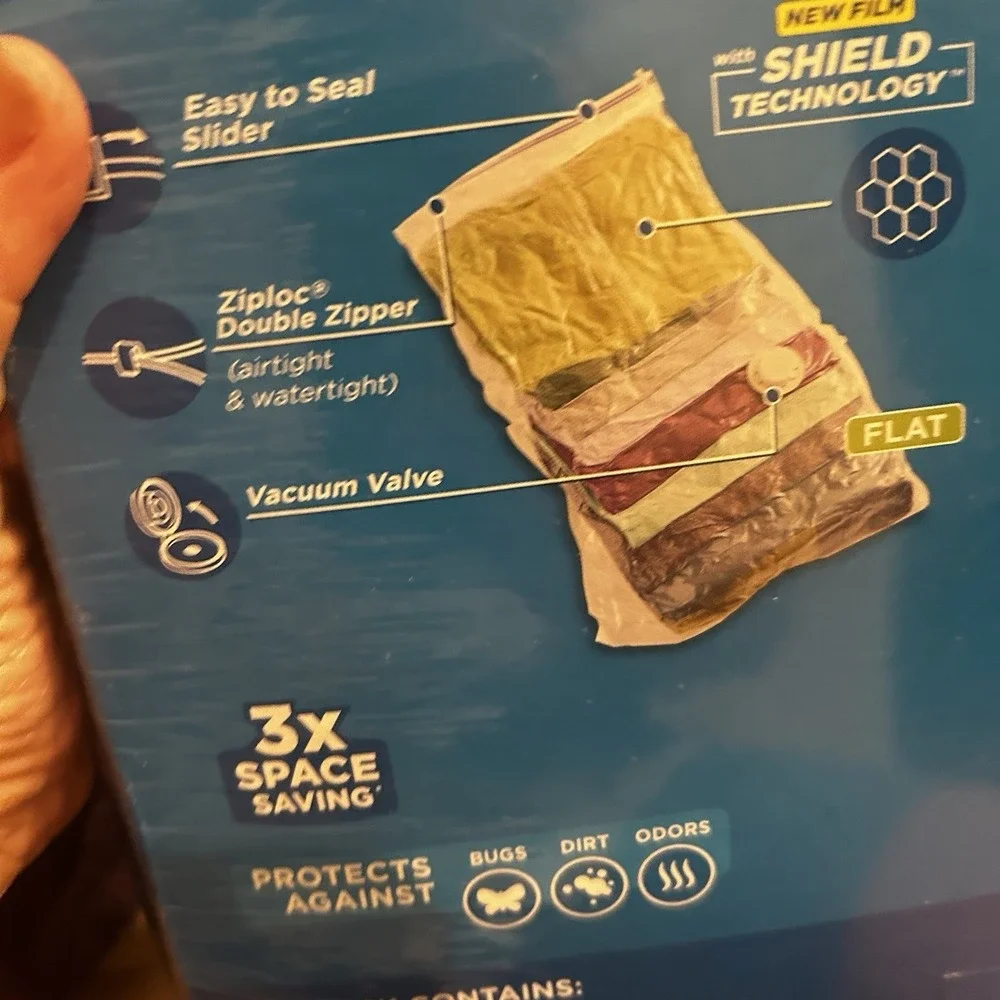Ziploc Space Bag 2 X-Large Flats Bed & Linen & 1x-large Waterproof Reusable New